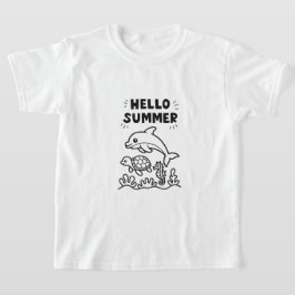 Camiseta  Vibrant Hello Summer | Colorful Ocean Animals