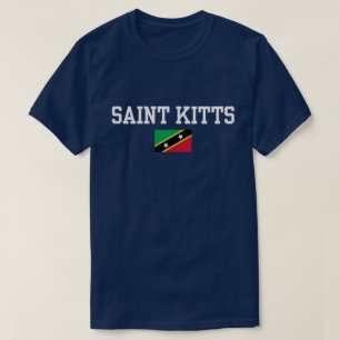 Camiseta Vibrant Island Pride Santo Kitts Flag T-Shirt