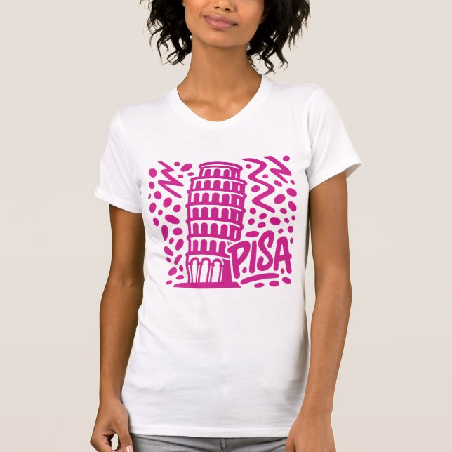Camiseta Vibrant Leaning Tower Pisa Graphic (Frente)