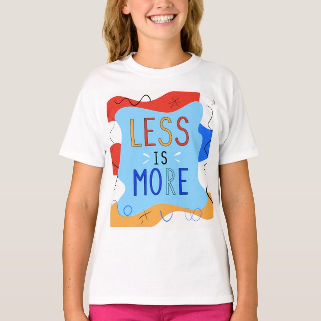Camiseta Vibrant "Less Is More" Abstract Graphic (Frente)