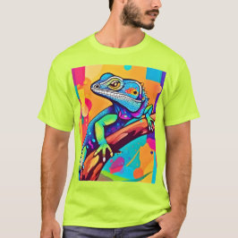 Camiseta Vibrant Lizard Trabalho de arte