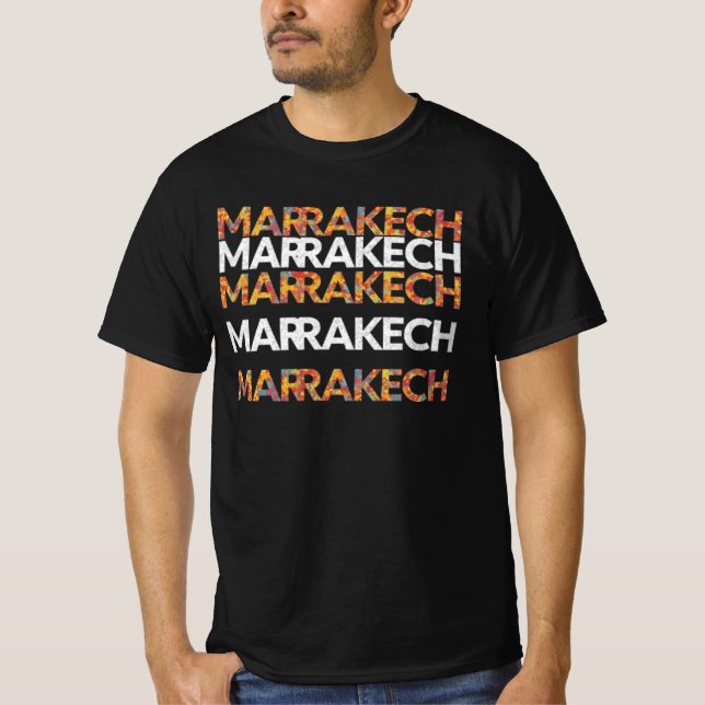 Camiseta Vibrant Marrakech Modern Art (Frente)