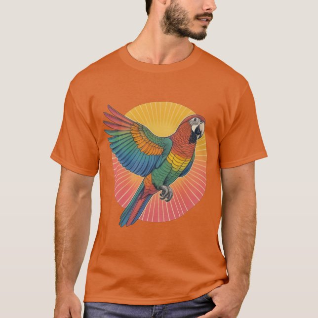 Camiseta Vibrant Parrot Sunrise (Frente)