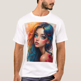 Camiseta Vibrant Pop Art Chaos - Crazy  Graphic T-Shirt