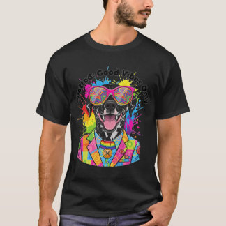 Camiseta **Vibrant Pop-Art Dalmatian Dog with Rainbow Sungl