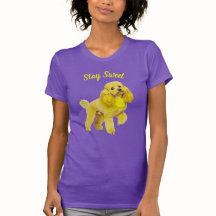 Camiseta Vibrant Purple Poodle Art Stay Sweet