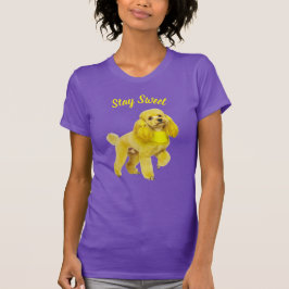 Camiseta Vibrant Purple Poodle Art Stay Sweet T-Shirt