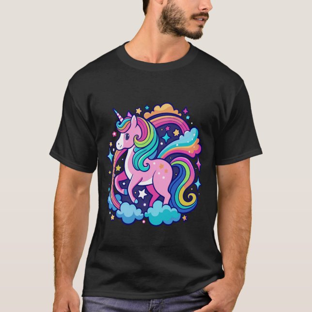 Camiseta Vibrant Unicorn Fantasy (Frente)