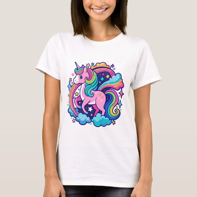 Camiseta Vibrant Unicorn Fantasy (Frente)