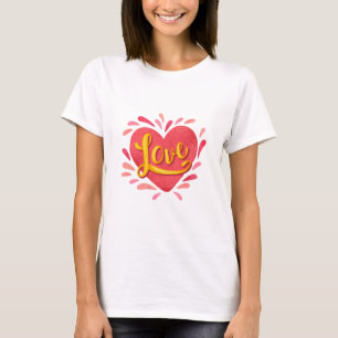 Camiseta Vibrante Amor Cardíaco - Colorida e Na moda Trabal