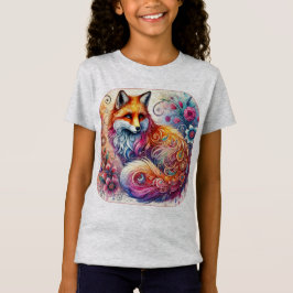 Camiseta Vibrante Aquarela Fox T Shirt