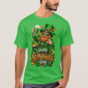 Camiseta Vibrante Celebração da Sorte do Dia de São Patríci