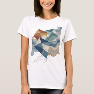 Camiseta Vibrante Cinza VOANDO PIPA NO CÉU Design