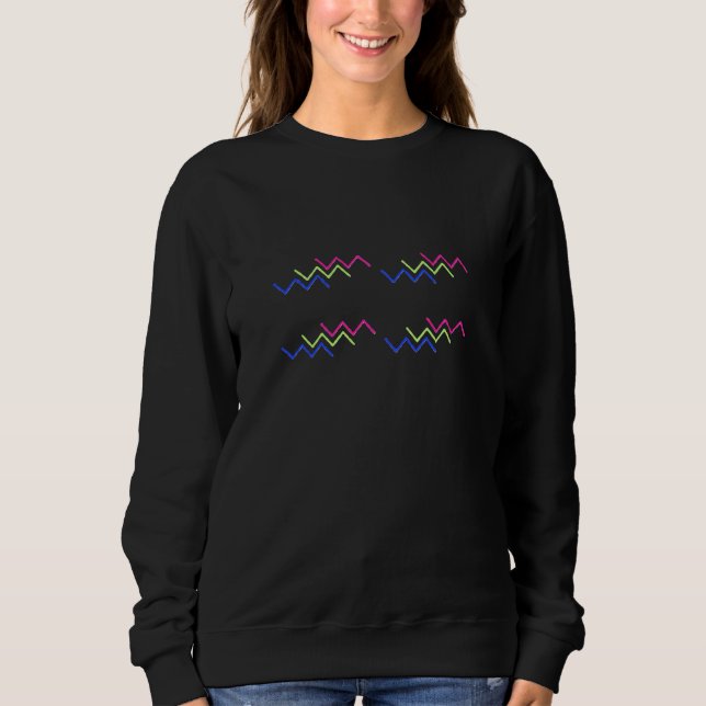 Camiseta Vibrante com Padrão de Ziguezague de Ener (Frente)
