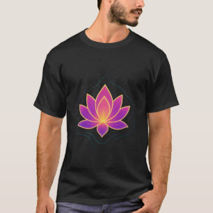 Camiseta Vibrante de Ioga Lotus Arte Chakra