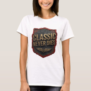Camiseta Vibrante Dourada CLÁSSICO NUNCA MORRE