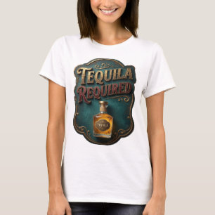 Camiseta Vibrante Dourada COM TEQUILA OBRIGATÓRIO