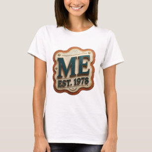 Camiseta Vibrante Estampa ME EST 1978 em Azul Turquesa