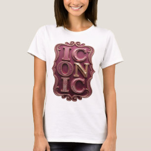 Camiseta Vibrante ICONIC Impressão a Ouro