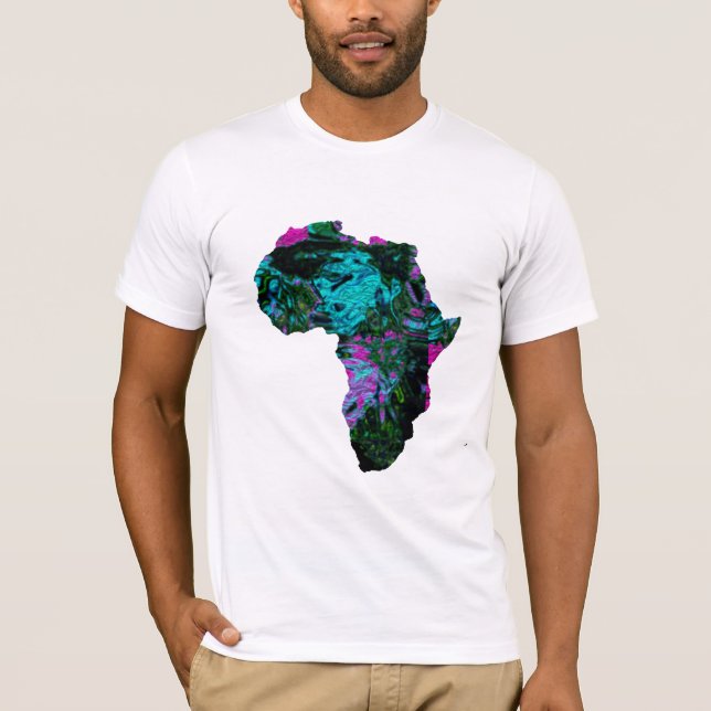 Camiseta Vibrante Mapa Africano - Explore a Diversidade! (Frente)