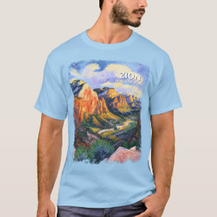 Camiseta Vibrante Parque Nacional Zion Angels Landing Artís