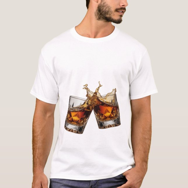 Camiseta Vibrante Prata WHISKY SPLASH (Frente)