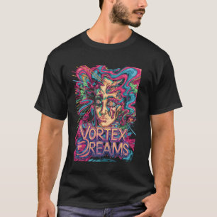 Camiseta Vibrante Psicodélico Sonha Com Verso De Rosto Trip