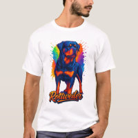 Vibrante Rottweiler Pop Art – Cachorro Neon Ousado