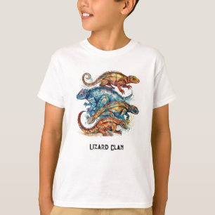 Camiseta  Vibrante Totem de Lagarto Tribal, personalizado