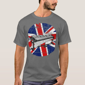 Camiseta Vibraphone Reino Unido Bandeira Grã-Bretanha Vibra