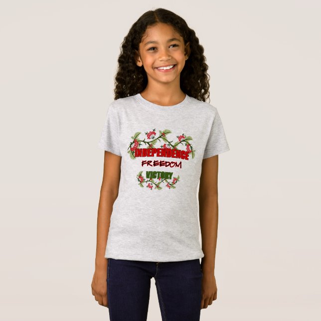 Camiseta Viburnum ramifica com design de texto (Frente Completa)