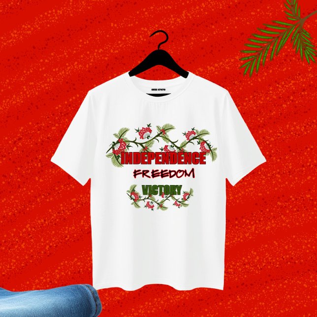 Camiseta Viburnum ramifica com design de texto (Criador carregado)