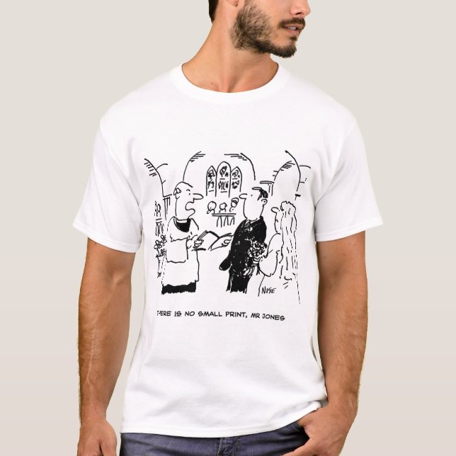 Camiseta Vicar diz que não há um pequeno desenho de Impress (Frente)
