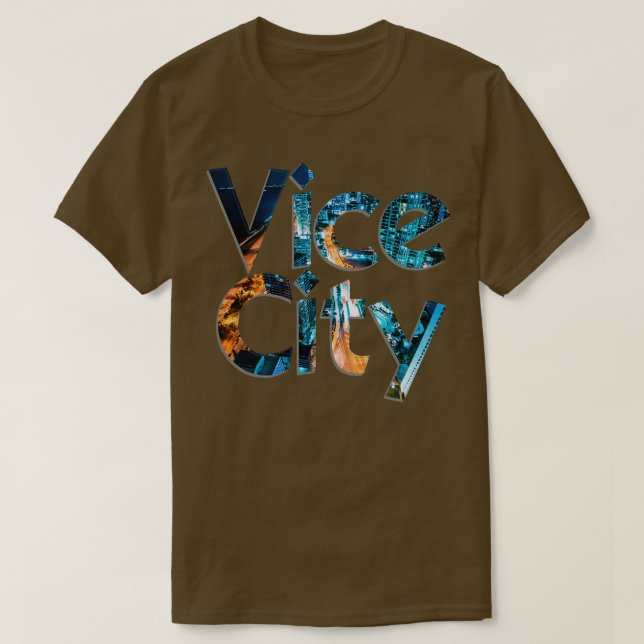 Camiseta Vice-cidade (Frente do Design)