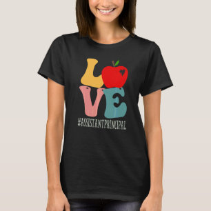 Camiseta Vice-Diretor Amor Maçã Groovy Fofo De Volta