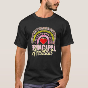 Camiseta Vice-Diretor Título de Emprego Leopardo Arco-Íris