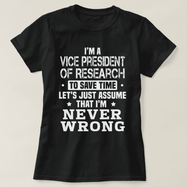 Camiseta Vice-presidente de Pesquisa (Frente do Design)