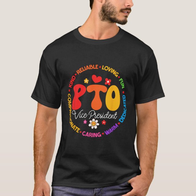 Camiseta Vice-presidente do PTO de volta às compras escolar (Frente)