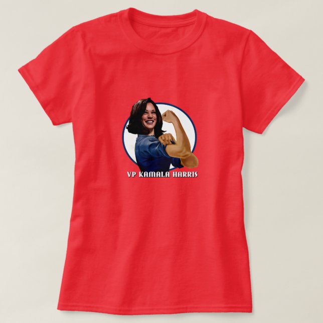 Camiseta Vice-Presidente Kamala Harris como Rosie (Frente do Design)