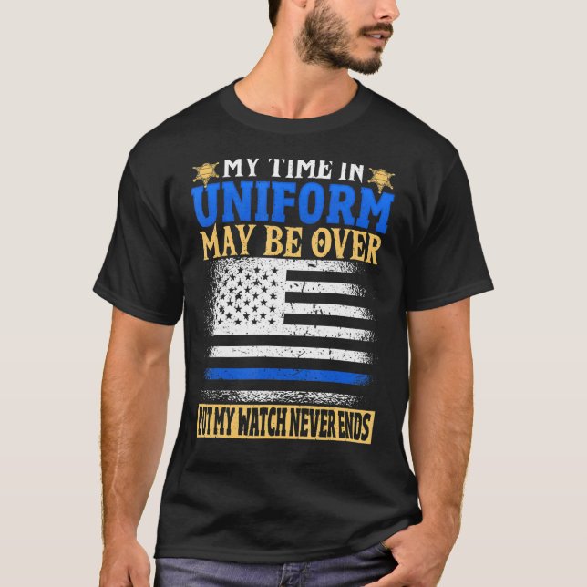 Camiseta Vice-Xerife aposentado agente policial aposentado (Frente)