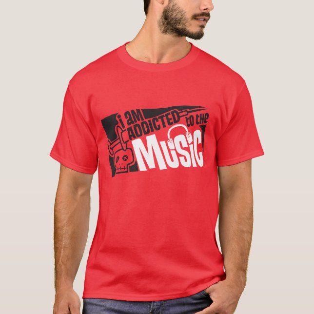 Camiseta viciado à música (Frente)