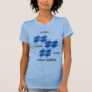Camiseta viciado do tweet do tweet do twitter