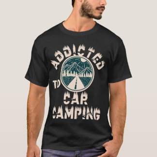 Camiseta Viciado em acampamento de carro retrô