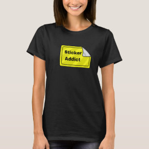 Camiseta Viciado em Adesivos Colecionador de Etiquetas Stic