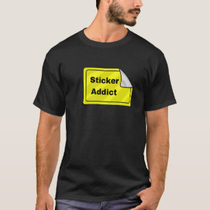 Camiseta Viciado em Adesivos Colecionador de Etiquetas Stic
