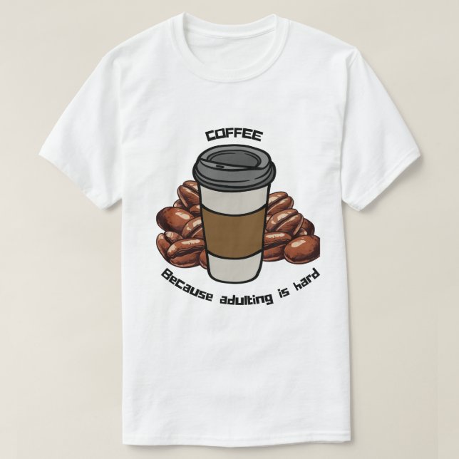 Camiseta Viciado em café (Frente do Design)