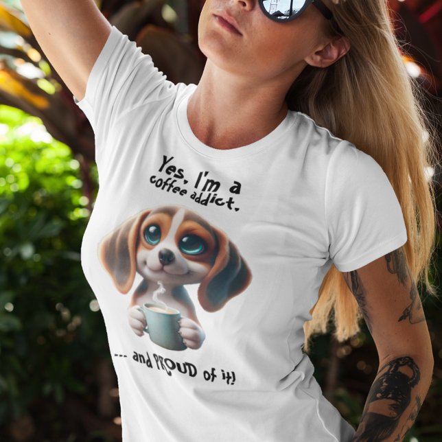 Camiseta Viciado em café (Criador carregado)