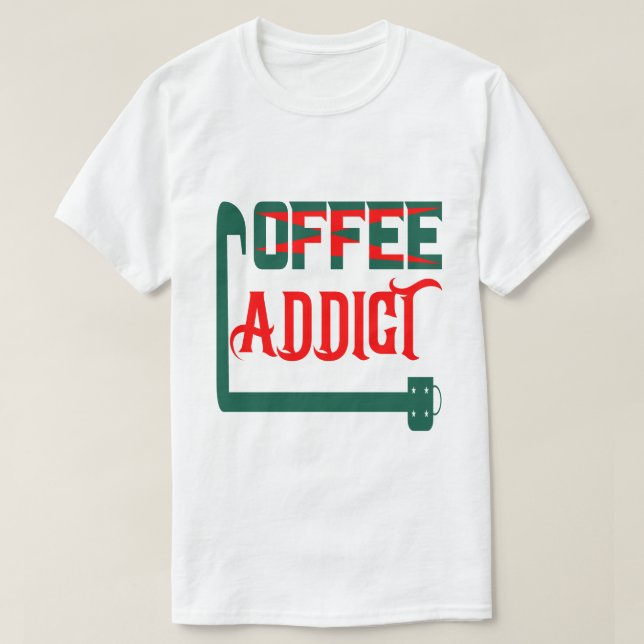 Camiseta Viciado em Café (Frente do Design)