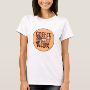 Camiseta Viciado em Café Amante de Café Fofo