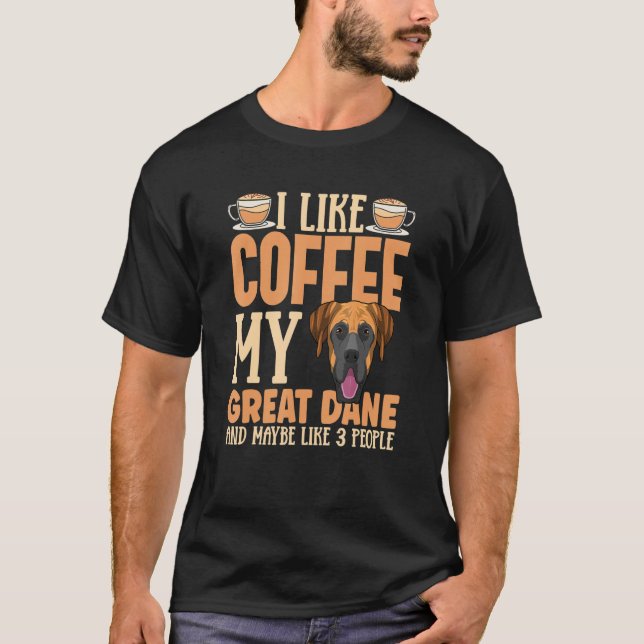 Camiseta Viciado Em Café Com Roupa De Cachorro Grande Para  (Frente)